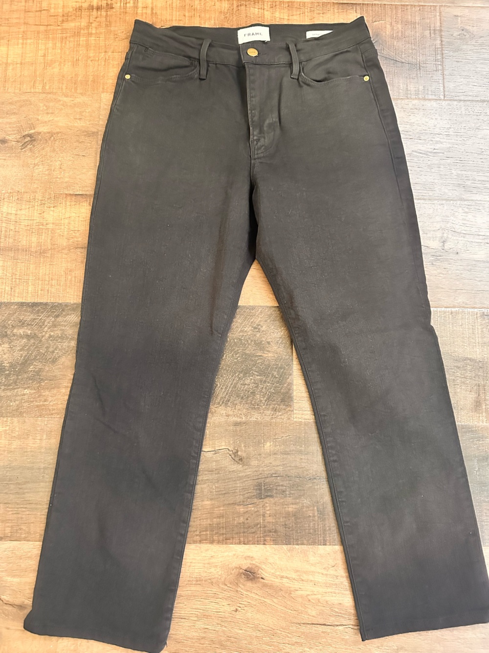 Frame Denim womens Black le high Straight-Leg Jeans size 30